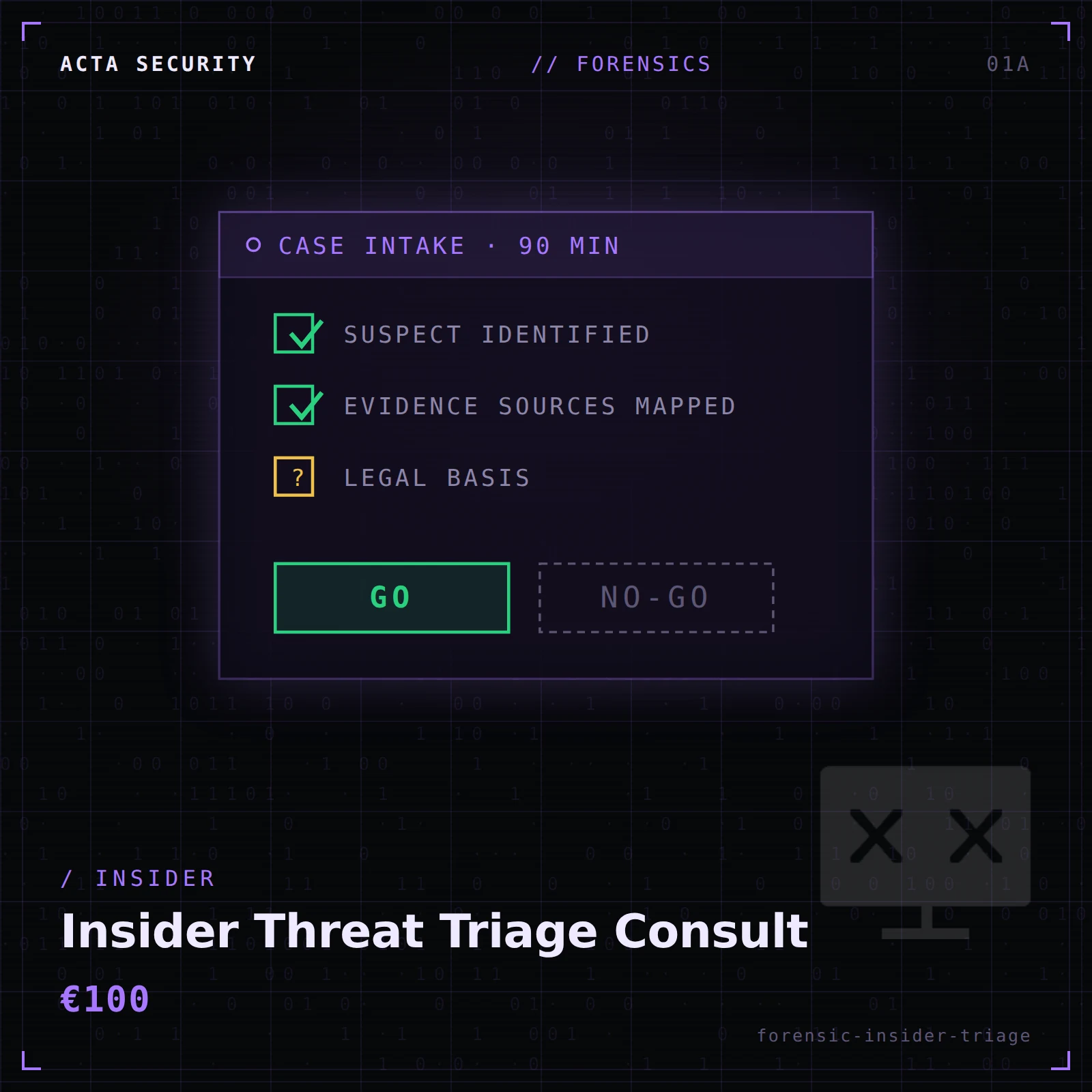 Insider Threat Triage Consult